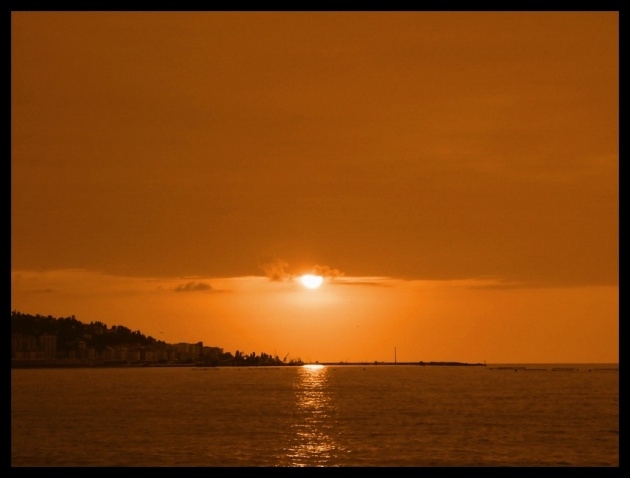 Rize'de Gün Batımı Muhteşem Manzara Oluşturdu 2