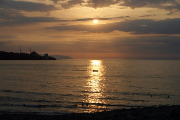 Rize'de Gün Batımı Muhteşem Manzara Oluşturdu 8