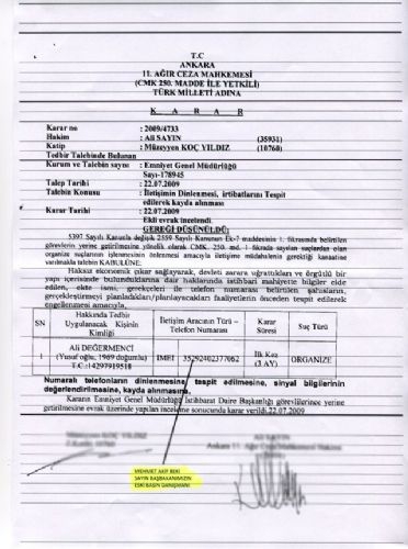 İşte Yasa Dışı Dinleme Belgeleri 11