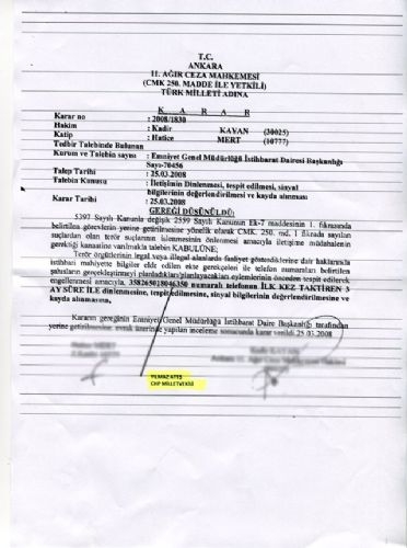 İşte Yasa Dışı Dinleme Belgeleri 12