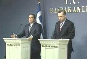 Erdoğan ve Karamanlis'in Basın Toplantısı