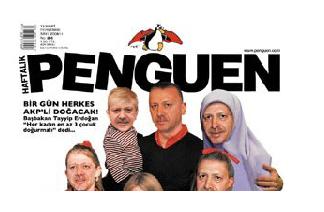 Penguen, Erdoğan'a Çarşaf Giydirdi