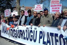 Konya'da 28. Başörtüsü Eylemi (VİDEO)