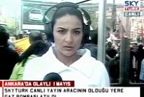 Skytürk'ün canlı yayını böyle kesildi (VİDEO)