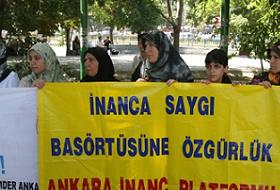 Ankara'da 129. Başörtüsü Eylemi