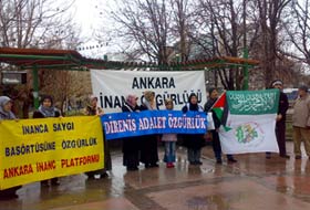 Ankara'da 155. Başörtüsü Eylemi (FOTO)