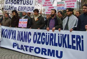 Konya'da 78. başörtüsü eylemi