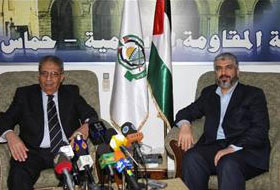 Halid Meşal, Arap Birliği Sekreterini Kabul Etti