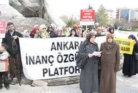 Ankara'da 164. başörtüsü eylemi