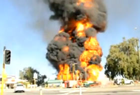 Benzin İstasyonu Havaya Uçtu (VİDEO)