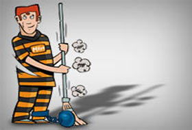 Yoldaki çöpleri mahkûmlar temizleyecek