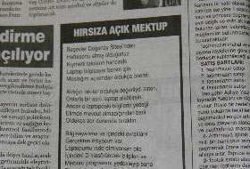 Mağdurdan hırsıza mektuplu çağrı