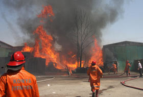 Konya Sebze ve Meyve Hali'nde yangın