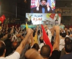 Hizbullah'tan 9 şehidimiz için dev gösteri