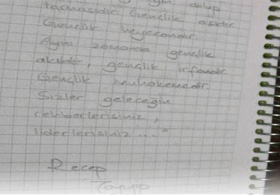 Şehid Furkan'ın Not Defteri