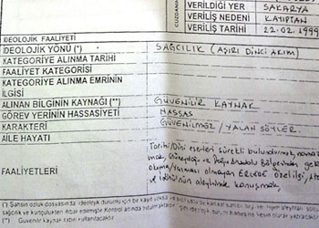 İşte 28 Şubat'ta Çıkan Fişleme Yönetmeliği