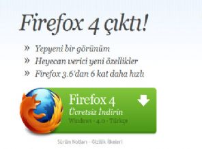 Mozilla Firefox 4 Türkçe Çıktı
