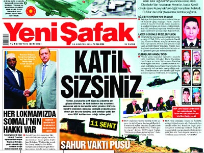 Yenişafak'dan BDP'ye Cevap Geldi