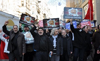 Taksim'de İran Protestosu(FOTO)