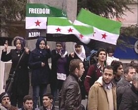 Suriye Konsolosluğu Önünde Eylem Devam Ediyor