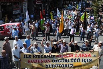İstanbul'da Kudüs Yürüyüşü(FOTO)
