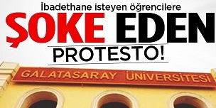 Galatasaray Üniversitesi'nde şoke eden protesto!