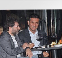 Ahmet Hakan ve Sarıgül kadehli pozu