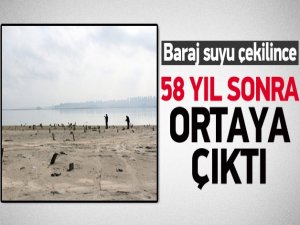Baraj Suyu Çekilince Ortaya Çıktı
