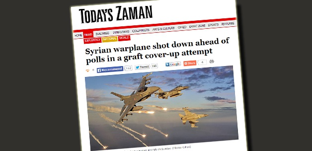 Today's Zaman'dan skandal Suriye manşeti