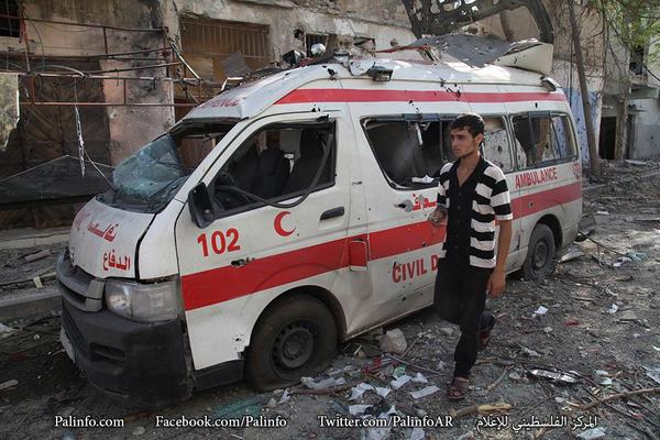 Siyonistlerden Ambulanslara Saldırı