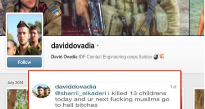 Siyonist asker Twitter’da yazdı: “Bugün 13 Filistinli çocuk öldürdüm; bu daha başlangıç”