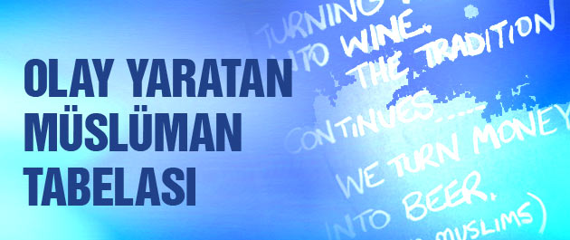 Restorantta olay yaratan 'Müslüman' tabelası