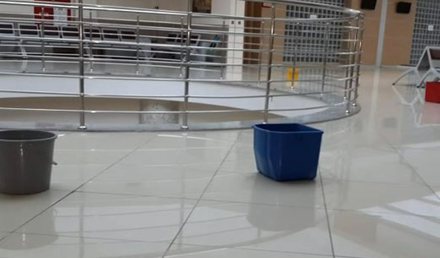 En büyük Adliye sarayında Yağmura Kovalı Önlem