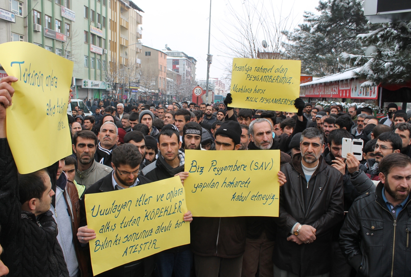Bingöllüler Peygambere hakareti lanetledi