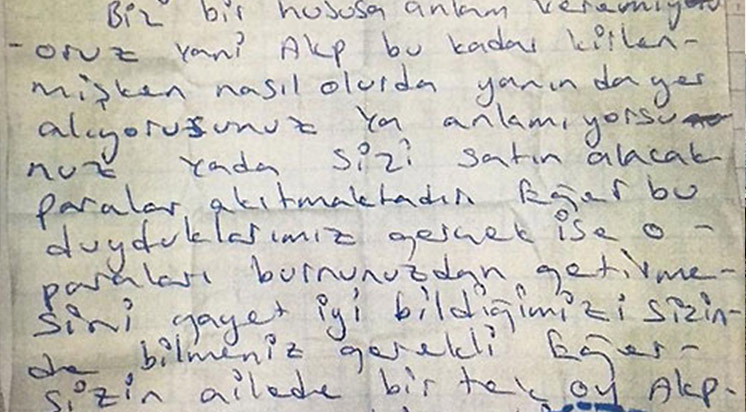 PKK'dan Vatandaşa Tehdit Mektubu