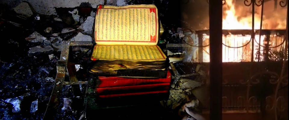 İşte PKK'nın Yaktığı Medresenin Görüntüleri