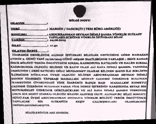 HÜDA PAR'lı Başkan Adayına Suikast Hazırlığı!