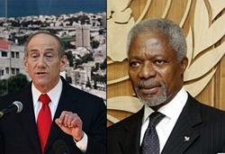 Annan Ve Olmert Biraraya Geldi