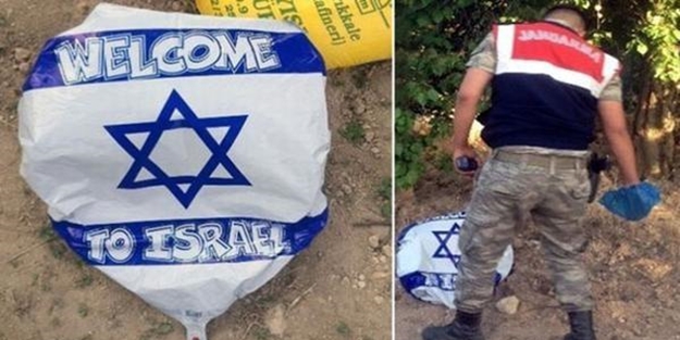 Malatya'ya ''İsrail'e hoşgeldiniz'' Yazılı Balon Düştü