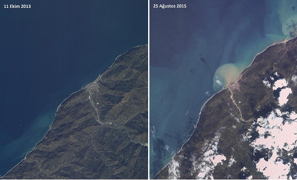 Felaketin Etkileri Uyduyla Görüntülendi