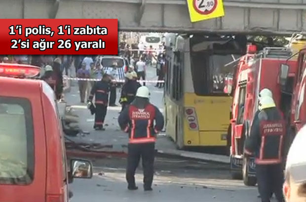 Üst Geçide Çarpan İETT Otobüsünde Patlama