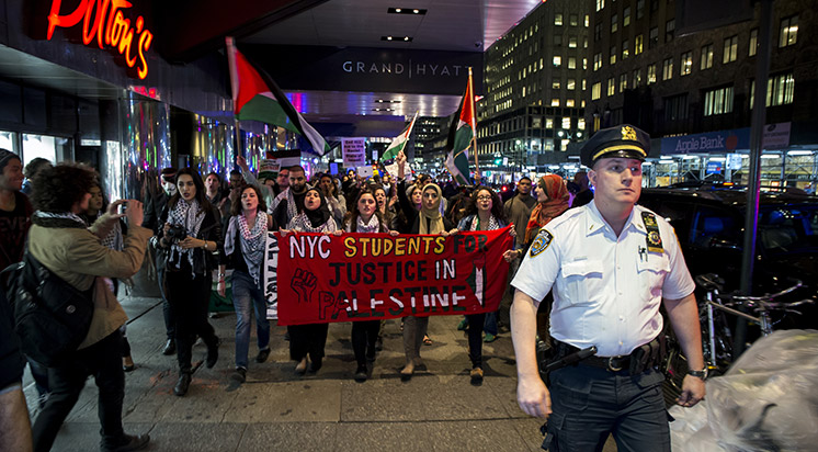 Filistin için New York'ta Dayanışma Gösterisi