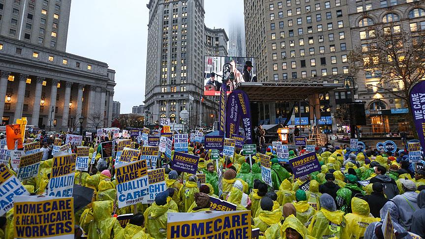 ABD'de işçiler Asgari ücretin Saatinin 15 dolar Olmasını istiyor