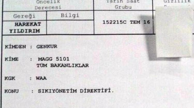 İşte Darbe Girişiminin Belgesi