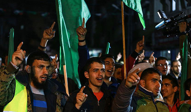 Gazze'de Trump'a 'Hamas' Protestosu