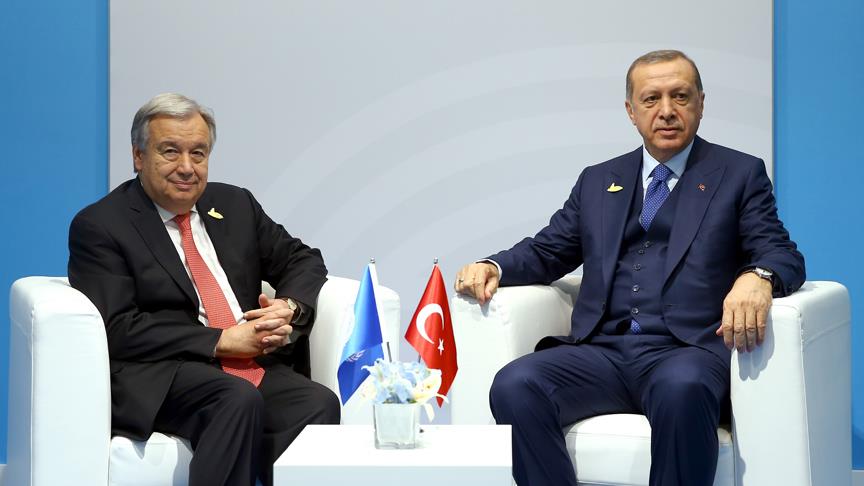 Cumhurbaşkanı Erdoğan, Guterres ile Arakan'ı Görüştü