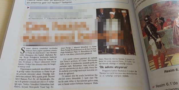 6 Sınıf Sosyal Bilgiler Kitabında  Dinler Arası Diyalog Skandalı