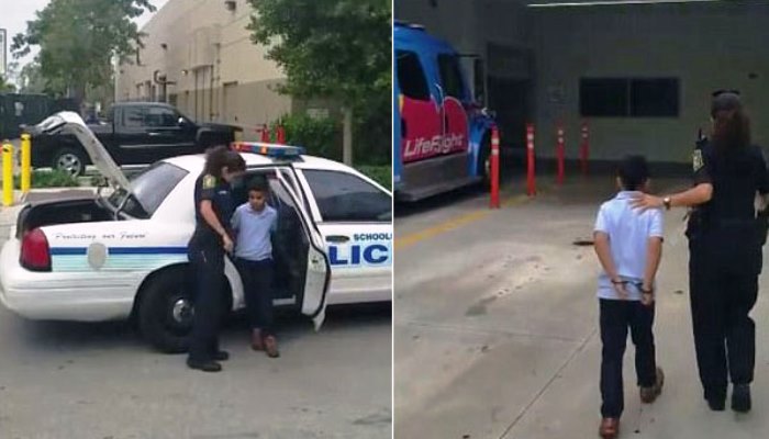 7 Yaşındaki Çocuğa Kelepçe