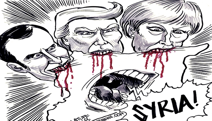 Ünlü Karikatürist Latuff Suriye'ye Yapılan Müdahaleyi Çizdi