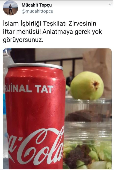 Pes Artık  İslam İşbirliği Teşkilatı Coca Cola İçti !